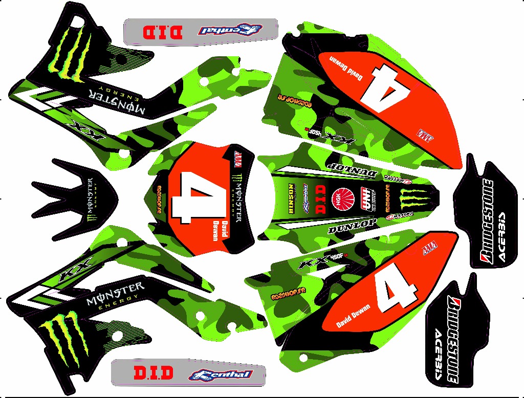 Kit d co villopoto Kawasaki KXF 450 2009  18 rd2shop fr