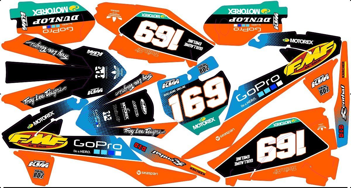 Kit déco Semi-perso KTM SX 50 / 65 / 85 ( 2005 à 2023 ) - Rd2shop