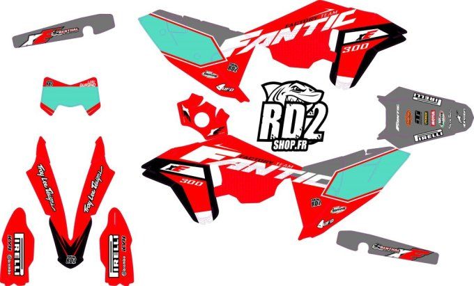 Fantic - 125 - XX -2023 - 2024 - 2025 - kit - deco - racing - 250 - 300 - rd2
