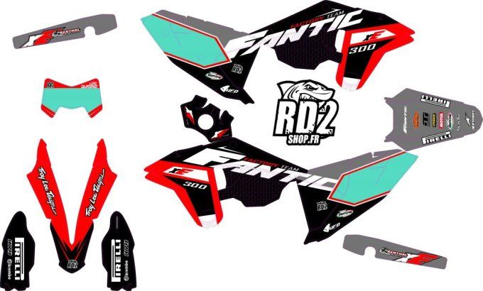 Fantic 125 XX -2023 - 2024 - 2025 - kit - deco - racing - 250 - 300 - rd2