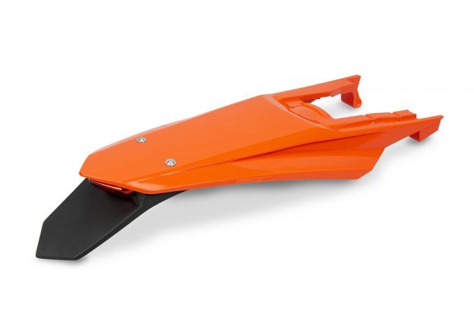 garde boue - arriere - feu led - enduro - ktm exc- excf - 2024 - 2025 - rear-fender-orange - 2026 -