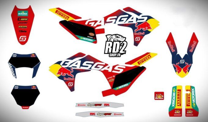 gasgas -kit deco - graphics - 2024 - 2025 - factory - redbull - mc - mcf - ec - ecf - 125 - 250 - 30