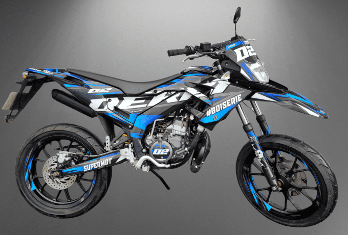 kit deco - autocollant - derbi - gilera - xtreme - smt - perso - bleu - 2018 - 2019 - 2020 - graphic