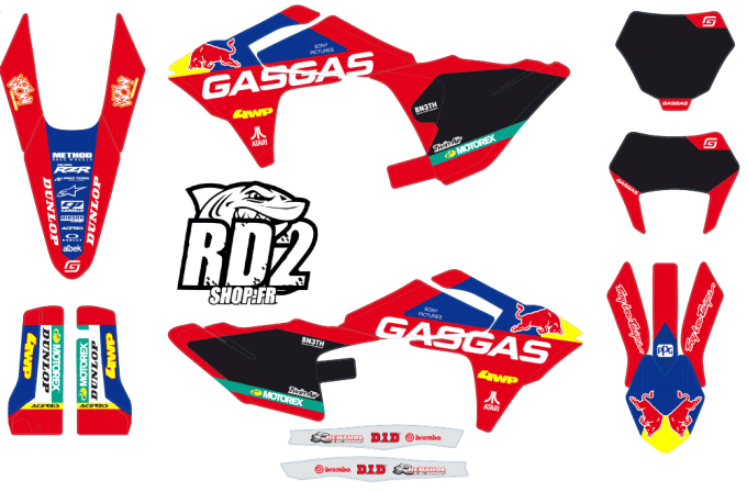 kit deco gasgas, 2024 , 2025 ,2026- mcf - graphics gasgas 2024 mc 125 - kit deco gasgas mc 2024 redb