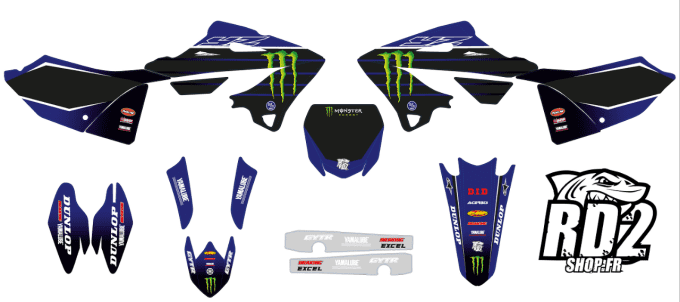 kit deco - graphics - stickers - yz - yamaha - 125 - 250 - 2022 - 2023 2024, 2025, 2026, 2027, , mon