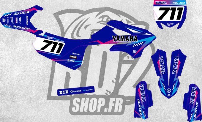 kit deco - graphics - YZ 85 - yz 65 - 2022-2023 -2024--2025- yamaha - perso - rose - bleu -