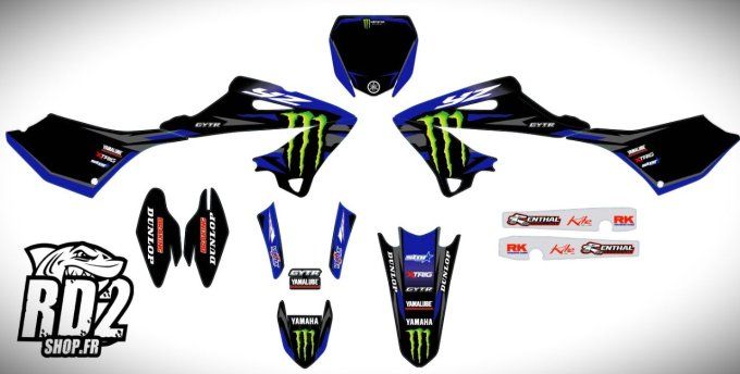 kit deco- stickers- yz - 125 - yz 250 - monster - team - factory - graphics - 2022 - 2023 - 2024 -