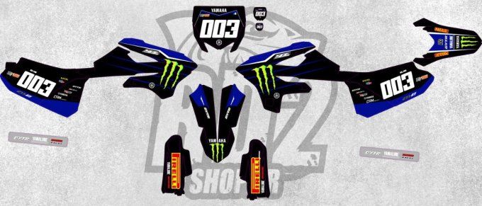 kit deco - stickers -yz85 - yz 85 - yz - yamaha - monster - team - perso- nom - numéro - rd2 -