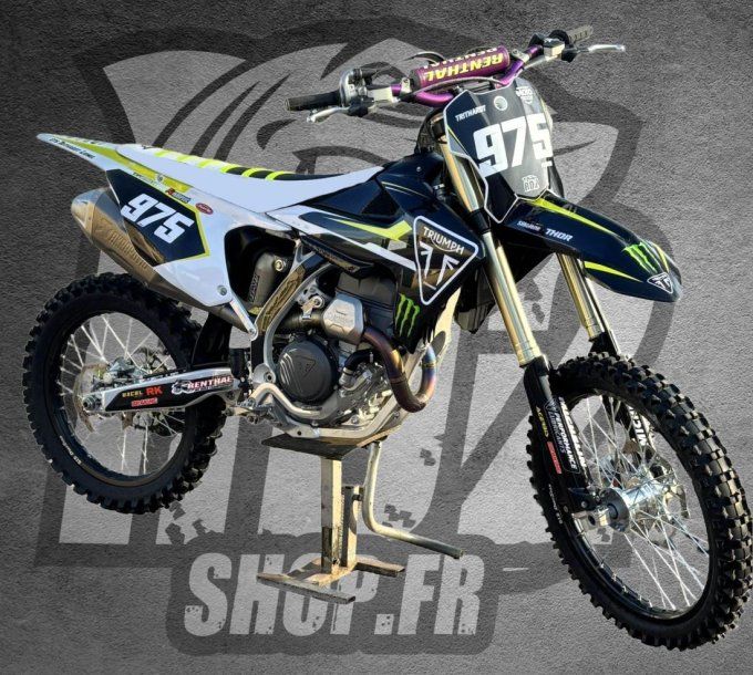 kit deco - - TRIUMPH- 250 -TF-X - 2024 - 2025 - mx2 - mxgp - graphics - jaune -