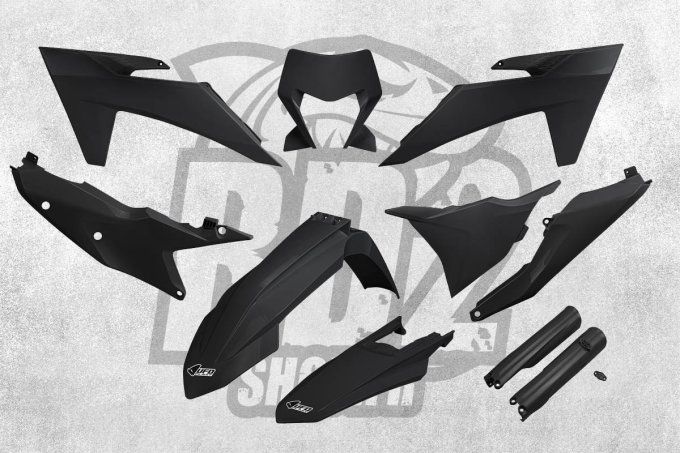 kit-plastique-exc-excf-2024-2025 -noir-plastic-150-250-300-350-450-500 - black