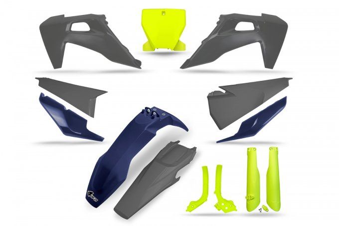 kit plastique - hva - tc - fc - 2019 - 2020 - 2021 -2022 - 2023 - jaune fluo - gris - bleu - limited