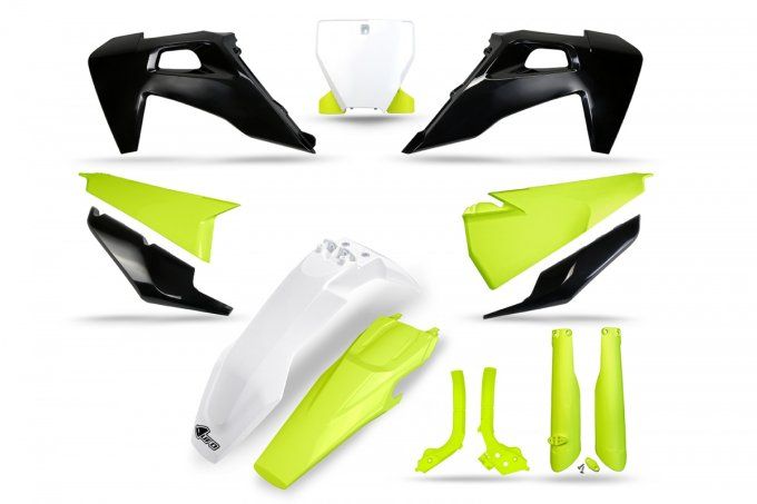 kit plastique - limited - jaune fluo - noir - blanc - hva - tc - fc - 2019 - 2020 - 2021 -202 - 125