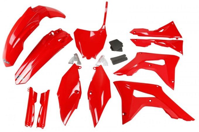 kit  - plastique - plastic - honda - crf - 250 - 450 - 2018 - 2019 - 2020 - 2021 - rouge - red