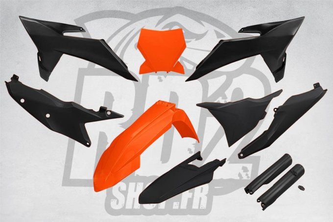 kit - plastiques - mx - gopro - ktm -2027- 2026 - 2025 - sx - sxf-orange - noir -
