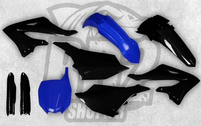 kit - plastiques - yz - 125 - 250 - 2022 - 2023 - 2024- noir - bleu -rd2