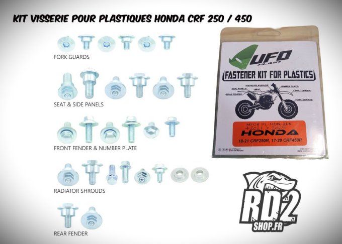 kit - visserie -ufo - plastiques - CRF 250 - CRF 450 - vis - bolt - rd2shop -