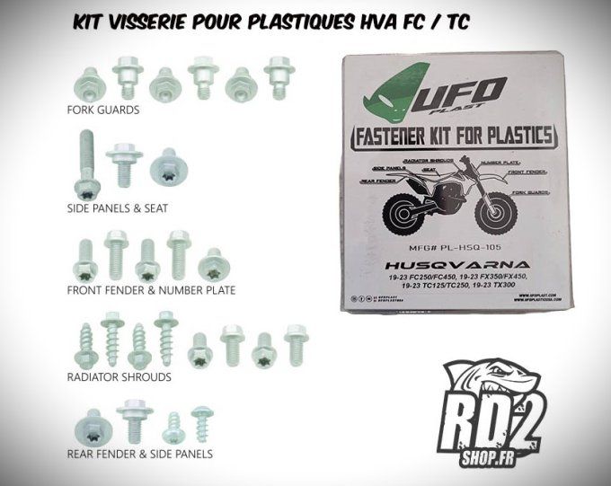 kit - visserie -ufo - plastiques -HUSQVARNA - hva - fc - tc - vis - bolt - rd2shop -