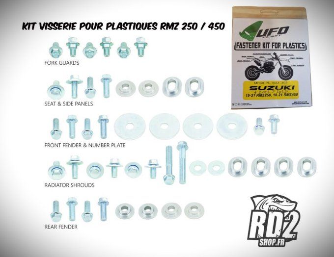 kit - visserie -ufo - plastiques - rmz 250 -rmz 450 - vis - bolt - rd2shop -