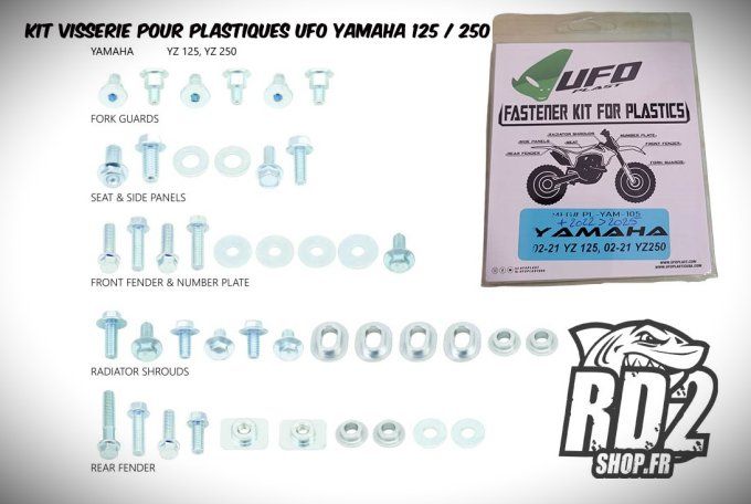 kit - visserie -ufo - plastiques - yz - 125 - 250 - vis - bolt - rd2shop -