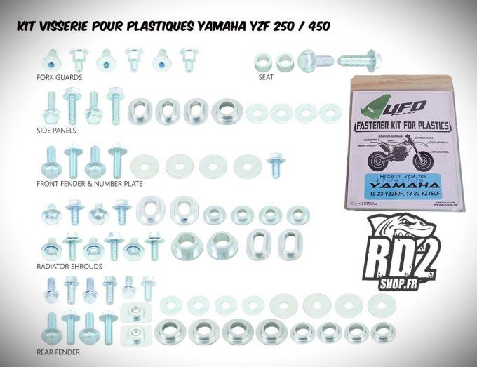 kit - visserie -ufo - plastiques - yzF 250 - yzf 450 - vis - bolt - rd2shop -