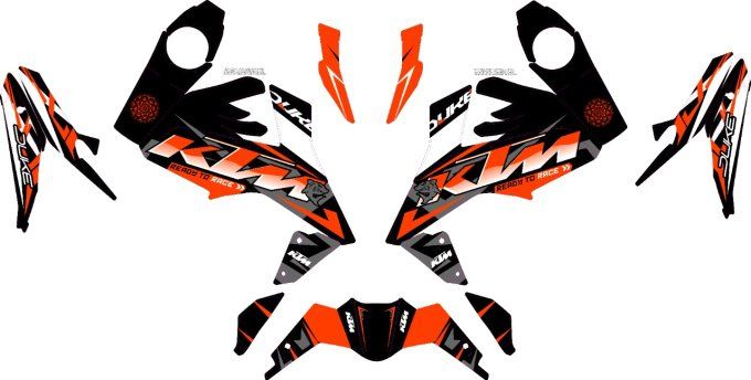 KTM 125-390 DUKE 2017, 2018, 2019, 2020 & 2023 - kit deco