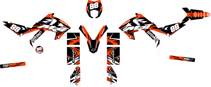 Rieju MRT -Pro -2022 - 2023 - 2024 - 2025 -  Orange - kit deco - stickers - graphics - beta -