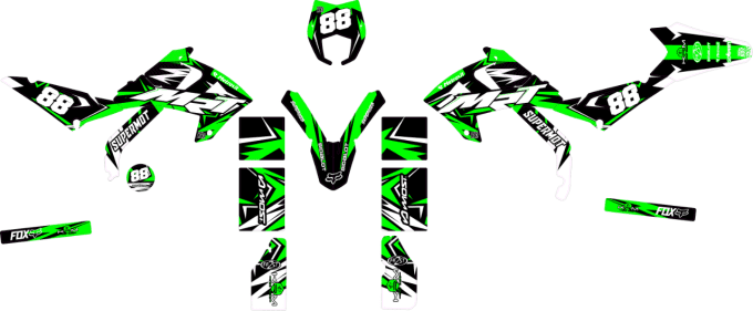 Rieju MRT -Pro -2022 - 2023 - 2024 - 2025 -  vert- kit deco - stickers - graphics - 2fast- 2win -