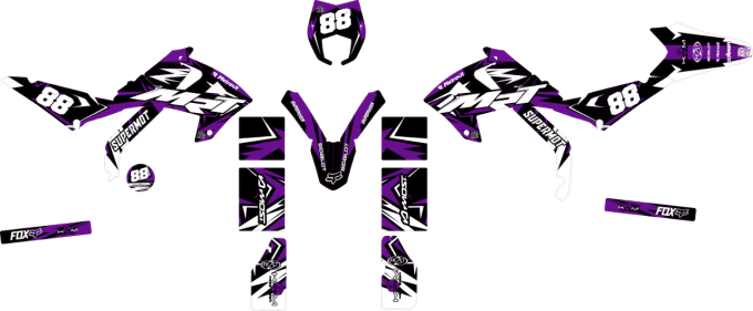 Rieju MRT -Pro -2022 - 2023 - 2024 - 2025 - violet - kit deco - stickers - graphics - beta -