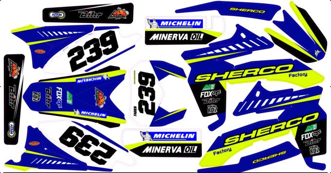 Sherco - kit deco 20214 -  2013-2015- perso - enduro - factory -