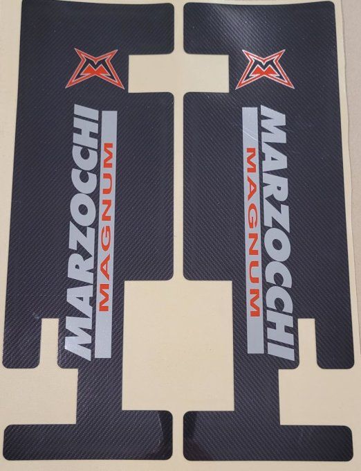 stickers fourche - marzocchi - magnum - fourche -chrome -derbi - rieju -