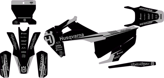 tc - fc - te - fe - kit deco - stickers- gris - edition - hva- husqvarna - perso- graphics - 2016 -