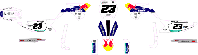 YCF - BIGY - blanc - kit deco perso- redbull - stickers - sp3 -